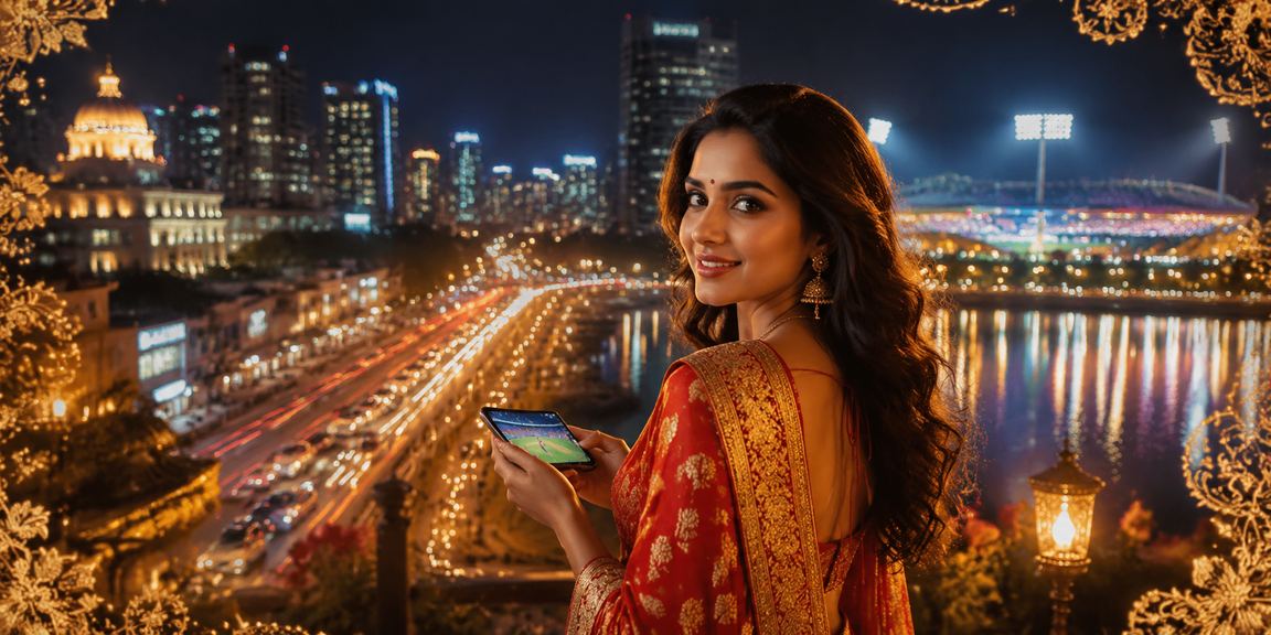 Player using mobile phone in MG Road, Bangalore engaging with lottery games
