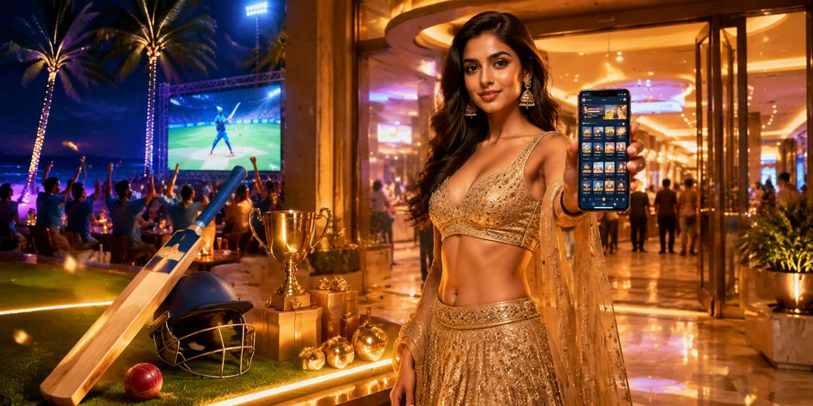 Indian woman celebrating festive moments wearing lehenga